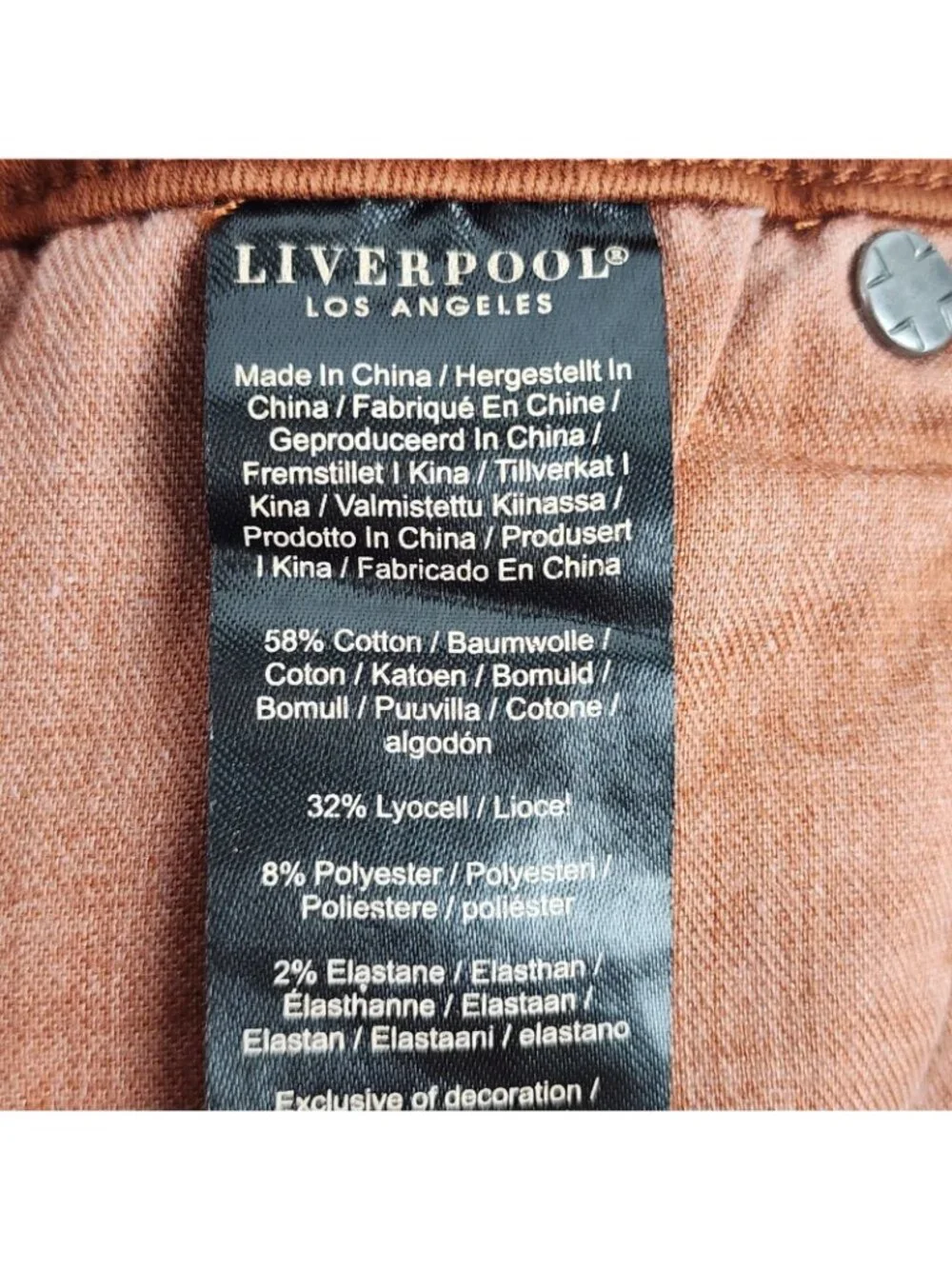 LIVERPOOL Jeans Women 22W Plus Cognac Brown Ankle Skinny Pant 42x27 LY2005WF NWT